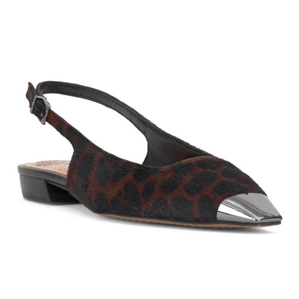 Vince Camuto Leopard Golden Walnut Flats